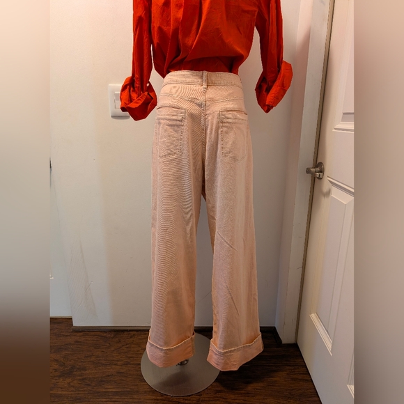 Pilcro Anthropologie Cuffed Oversized High-Rise Wide-Leg Jeans - Size 31P - Picture 16 of 17